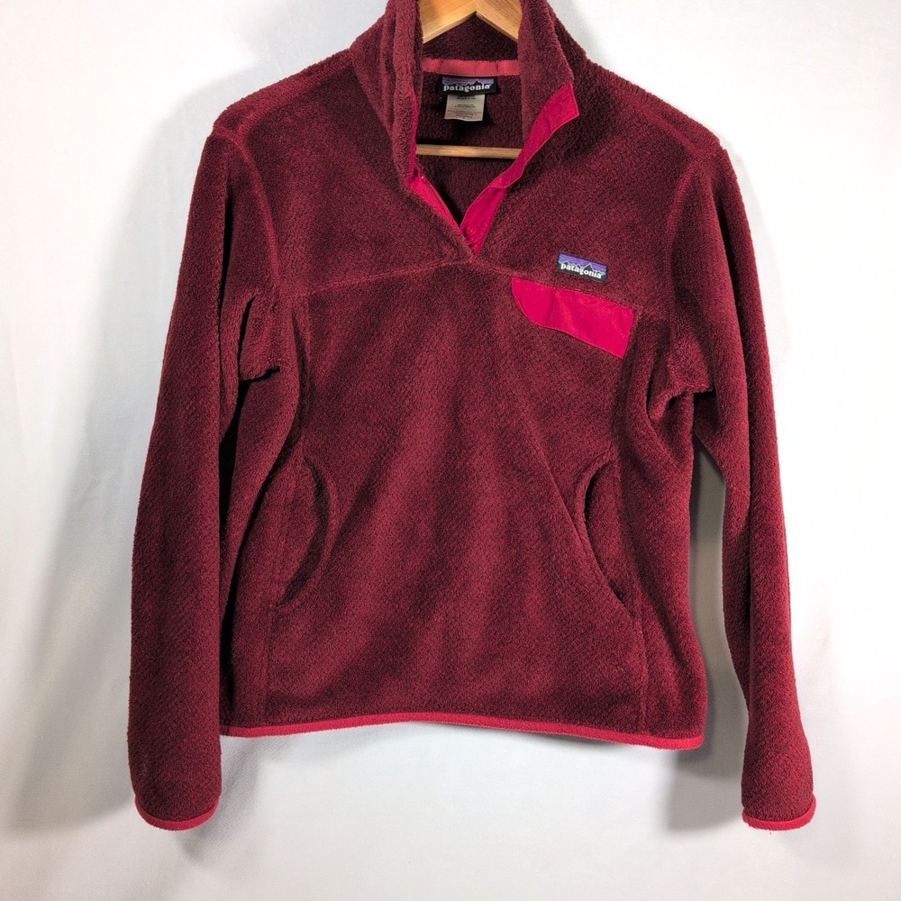 Patagonia Re-Tool Snap-T Pullover Fleece Dark Red Polartec Women's Small